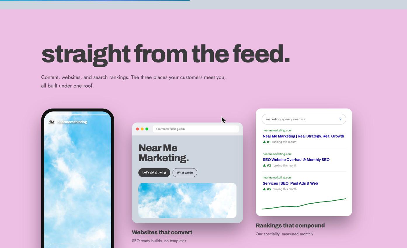 Near Me Marketing social feed